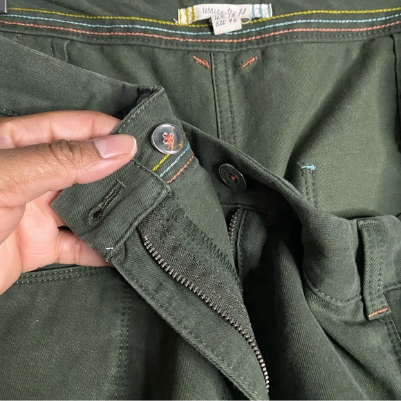 White Stuff Women's Green High Waisted Wide Leg Pants - Picture 6 of 8